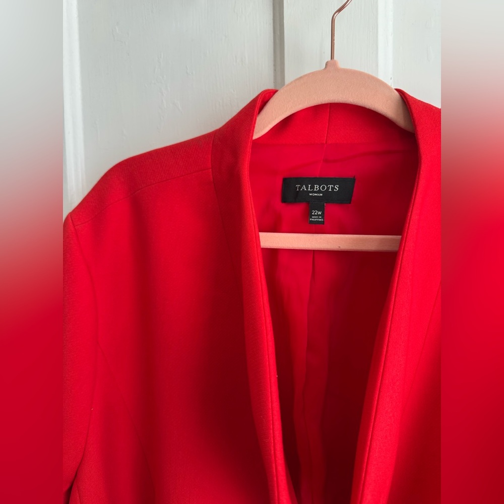 NWOT Talbots Red Blazer - Picture 2 of 3